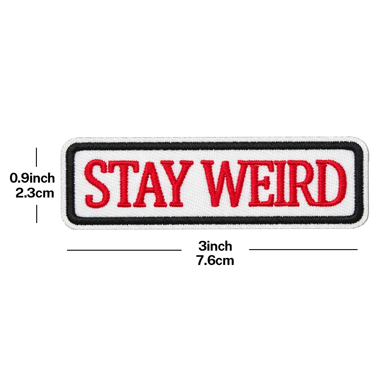 Parche bordado termoadhesivo Stay Weird para coser o planchar - imagen 4