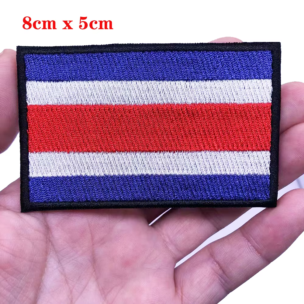 Parche bordado Costa Rica – Brazalete táctico velcro planchar