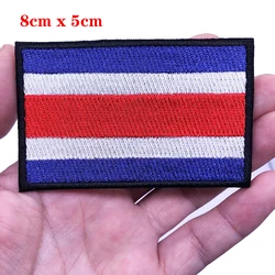 Parche bordado Costa Rica – Brazalete táctico velcro planchar