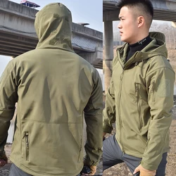 Chaqueta táctica ripstop impermeable con capucha multibolsillo