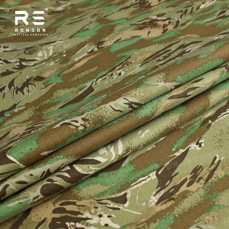 Tela táctica Cordura 500D ripstop camuflaje tigre impermeable PU - imagen 5