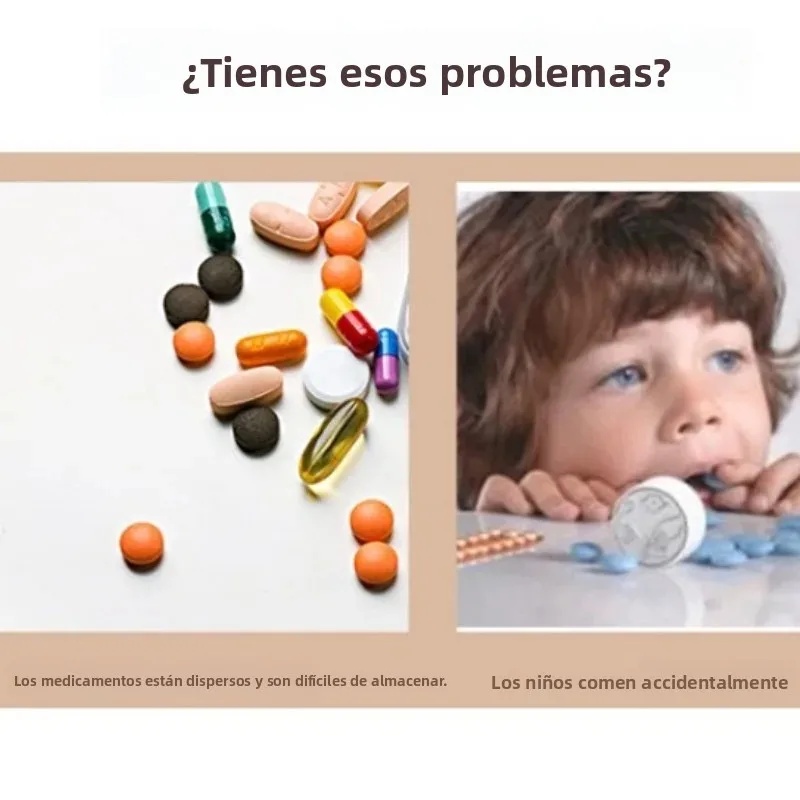 Botiquín pastillero ecológico con paja de trigo sellado - imagen 2