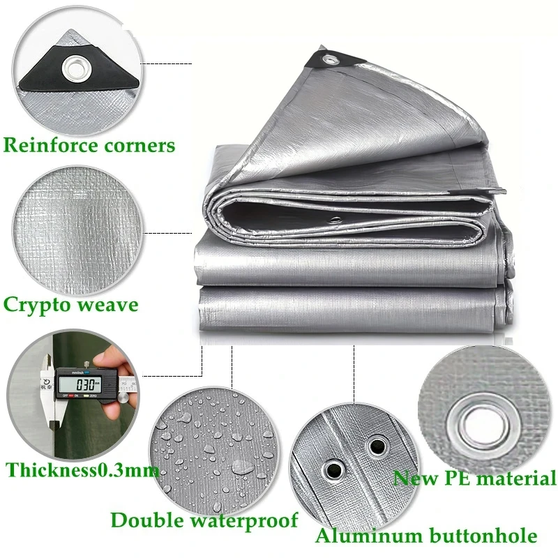 Lona impermeable para acampar 3x4 m - toldo exterior resistente - imagen 3