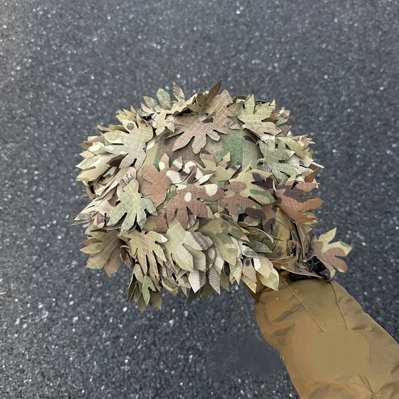 Funda táctica de casco high cut con camuflaje hoja corte láser - imagen 2