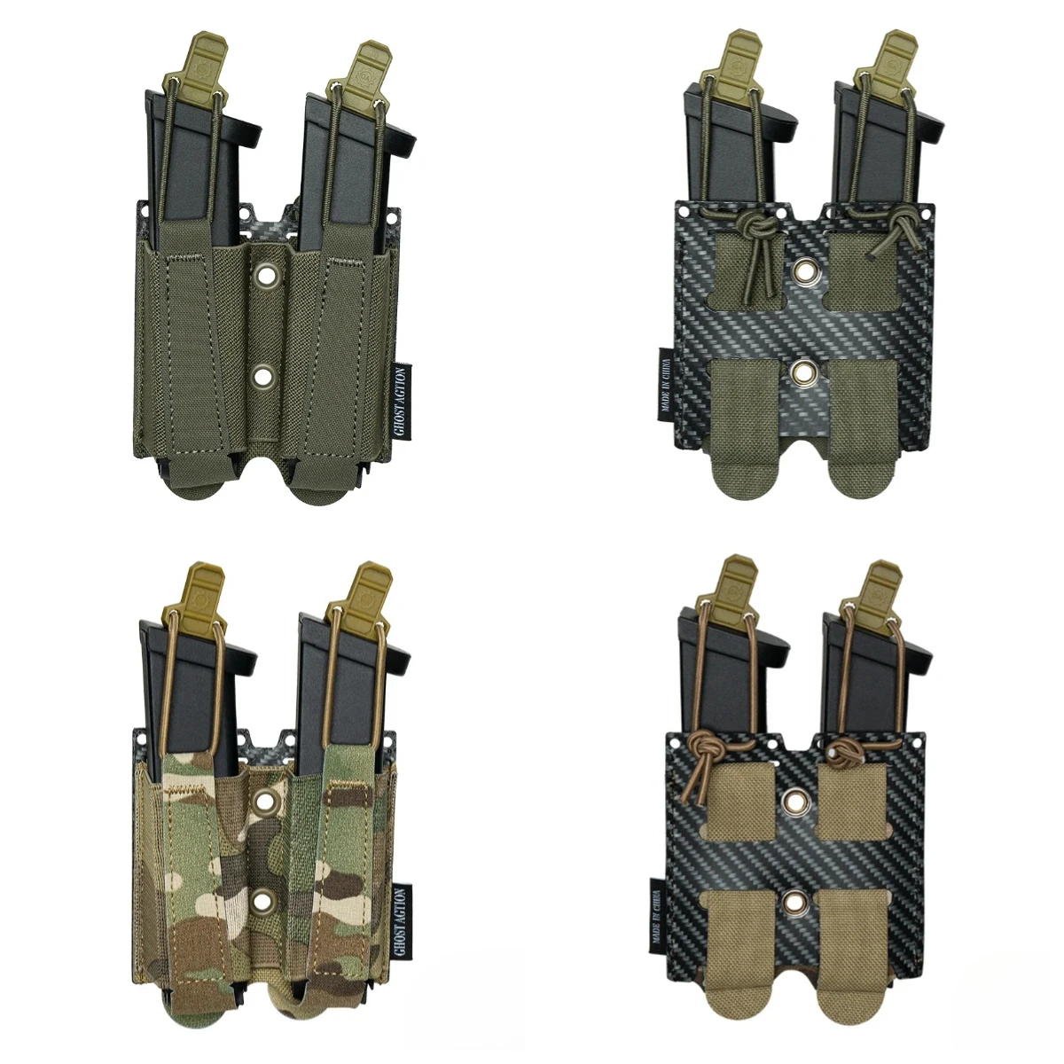 Bolsa táctica doble porta cargadores 9mm nailon 500D magnético - imagen 5