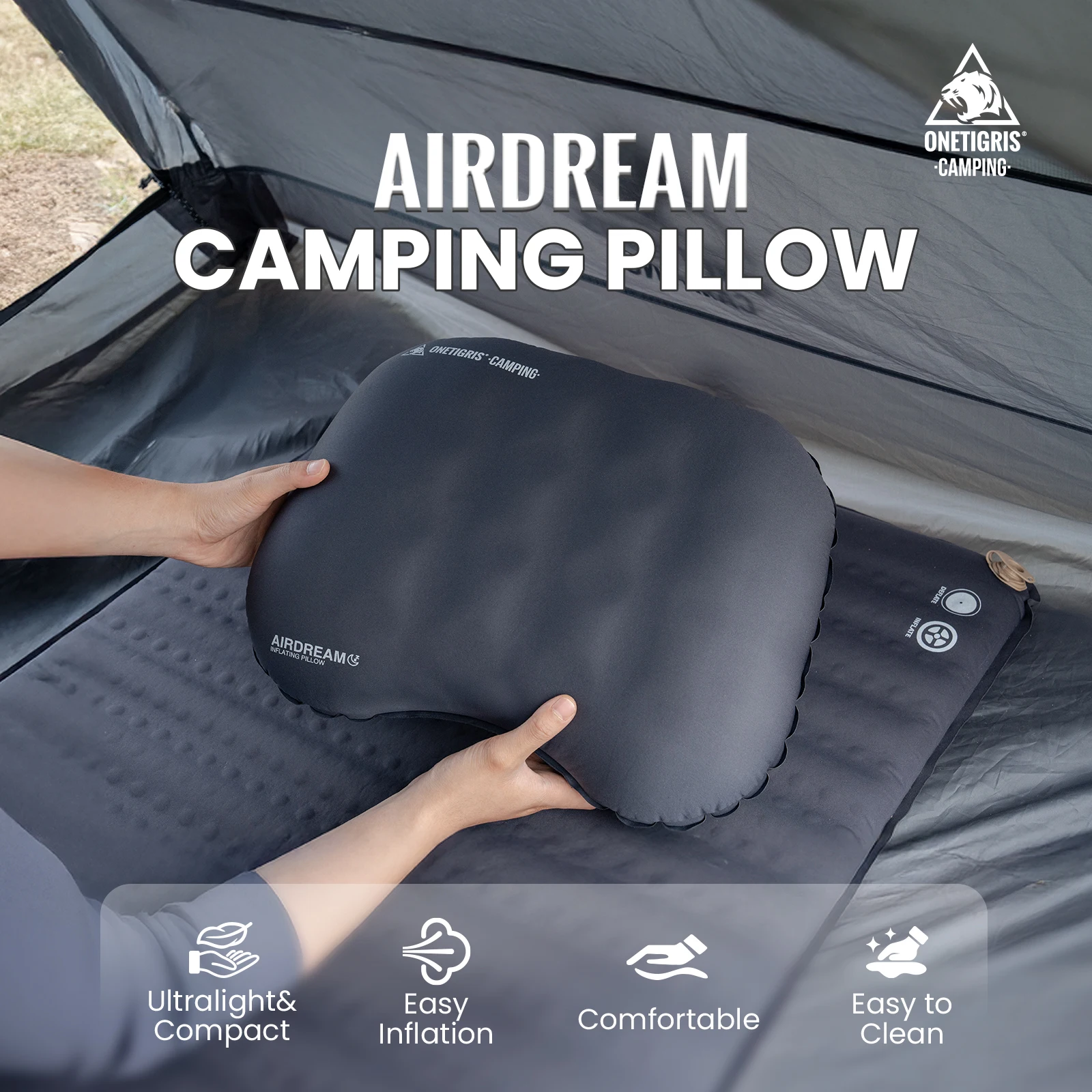 OneTigris Airdream almohada inflable ultraligera de camping - imagen 5