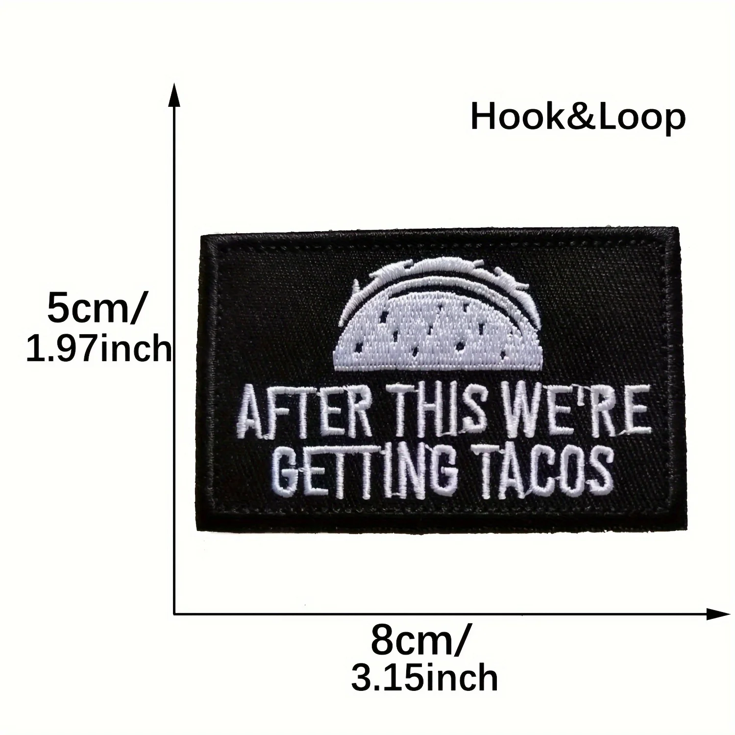 Parche bordado táctico Velcro MOLLE – Insignia moral para mochila - imagen 3