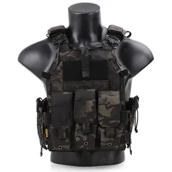 Chaleco táctico modular liberación rápida camuflaje airsoft