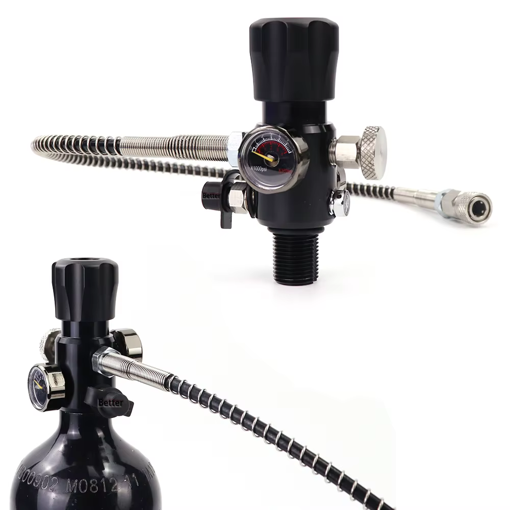 Válvula de inflate con manómetros