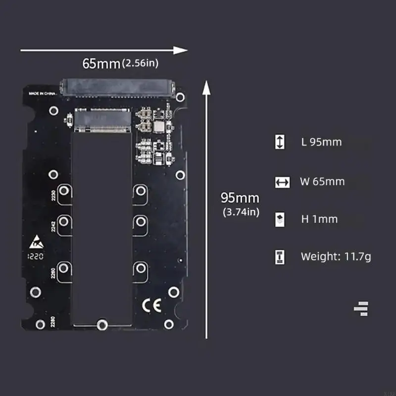 Placa Adaptadora M.2 B-Key SATA 6 Gbps Almacenamiento SSD - imagen 3
