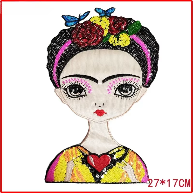 Parche bordado lentejuelas flores – Para coser o planchar - imagen 2