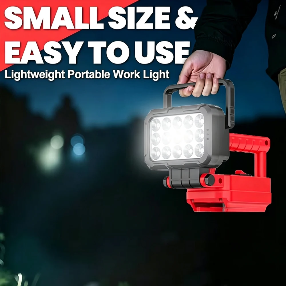 Milwaukee linterna LED de trabajo recargable para batería para acampada - imagen 3