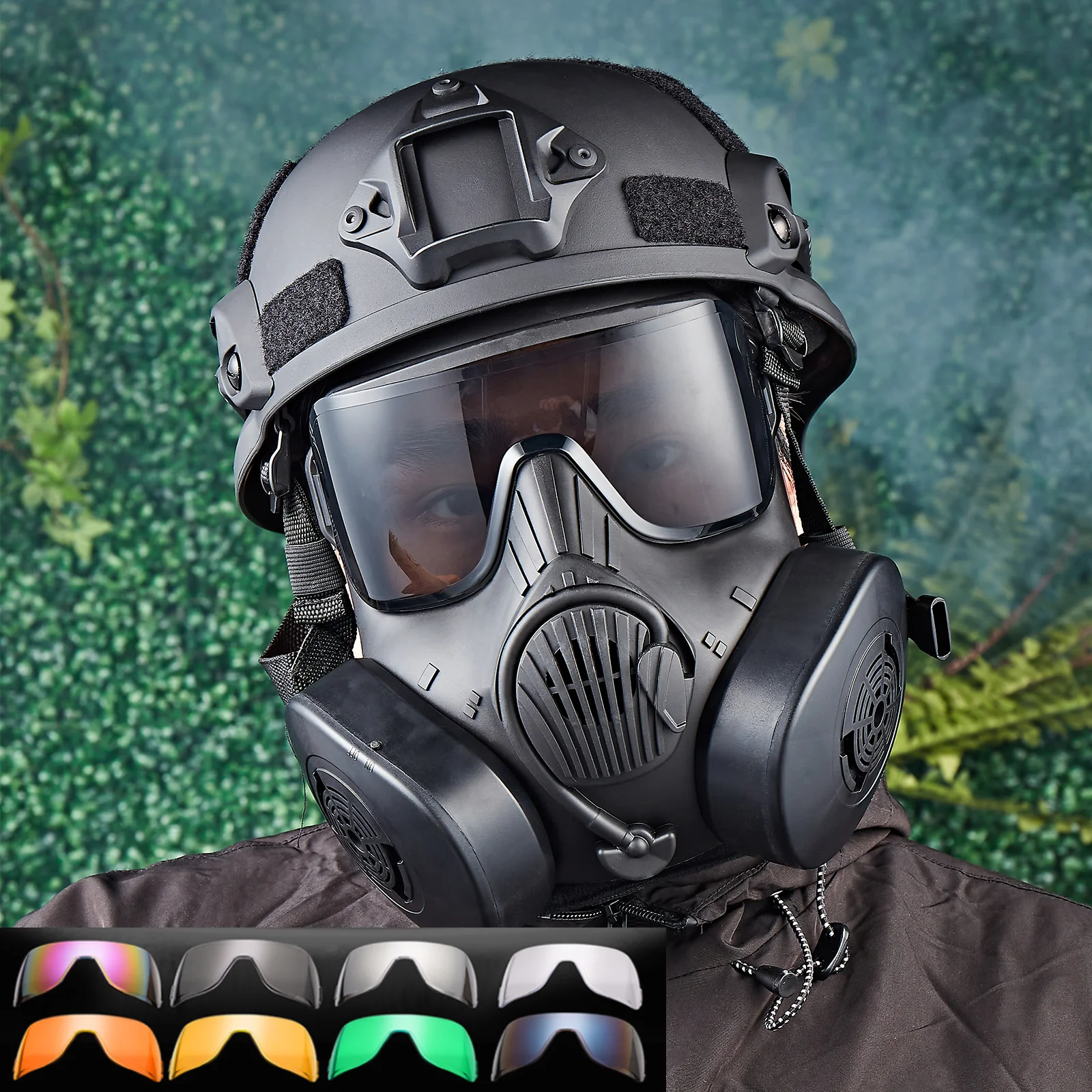 Máscara integral de protección M50 con ventilación y filtros airsoft - imagen 3