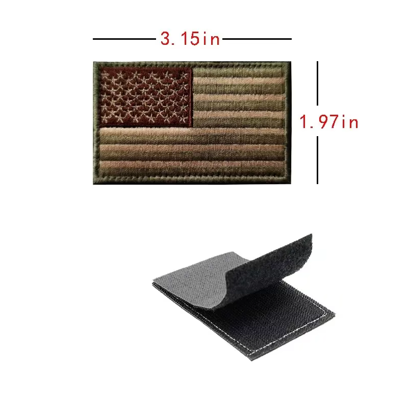 Parche táctico bordado Bandera EE.UU. – Para chaleco y mochila - imagen 2