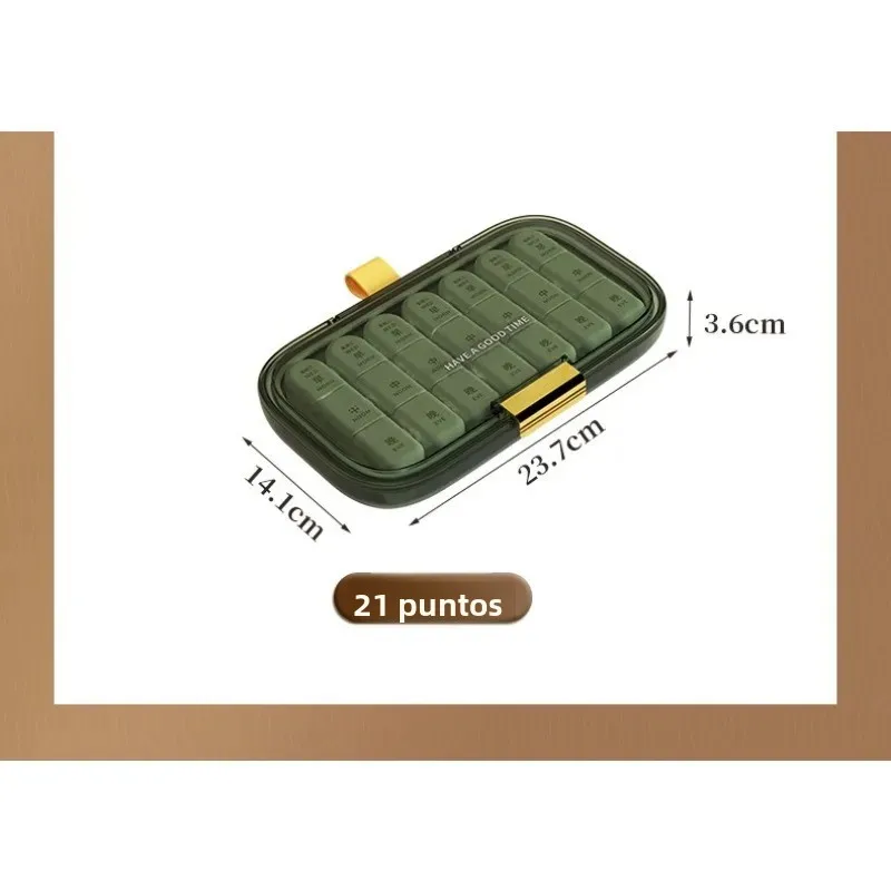 Pastillero portátil hermético para medicamentos de viaje y camping - imagen 5