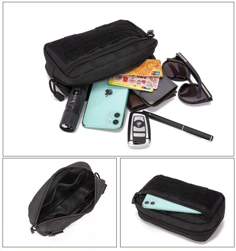 Bolsa táctica MOLLE compacta EDC de administración con cremallera - imagen 4