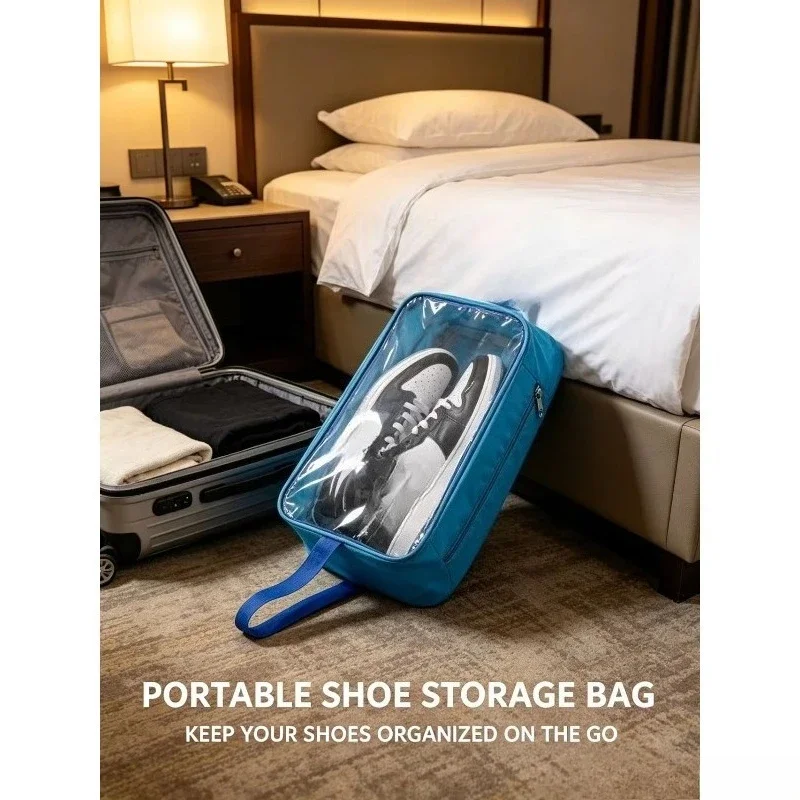 Bolsa de zapatos impermeable portátil anti polvo para viaje y deporte - imagen 5