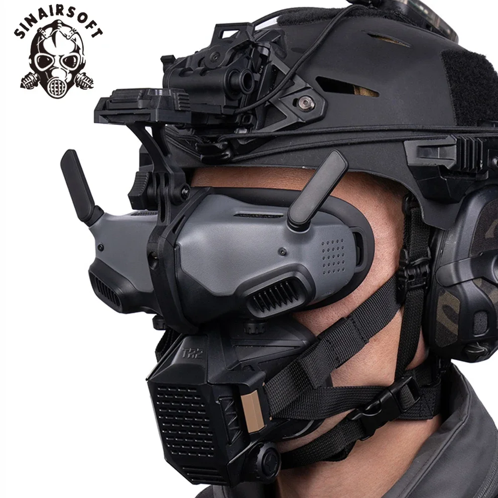 Soporte adaptador casco DJI Goggles 2 con GoPro y FPV Wilcox G24 - imagen 5