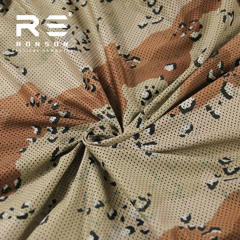 Tela de camuflaje en malla tricot táctico para estampado - imagen 5