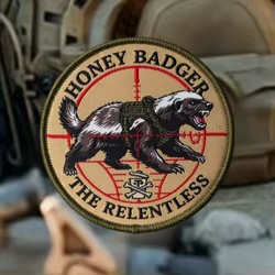 Parche táctico Morale Honey Badger con gancho y bucle