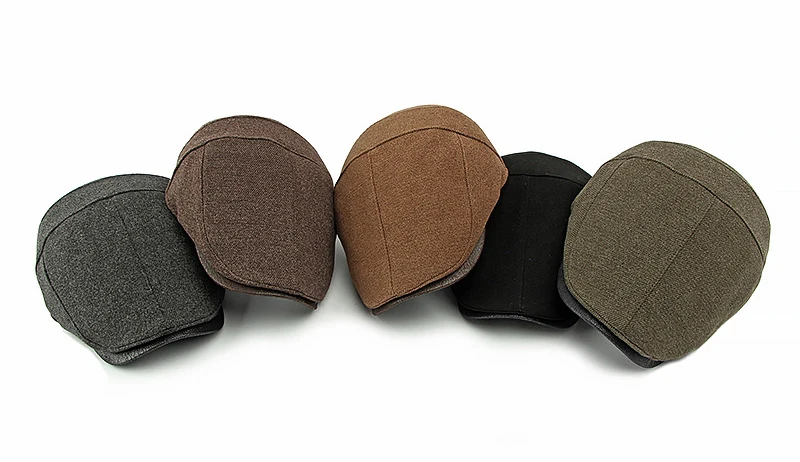 Gorra plana de pico de pato con diseño de espiga