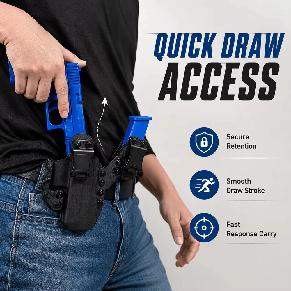 Funda táctica IWB oculta con clip y portacargador para pistola - imagen 3