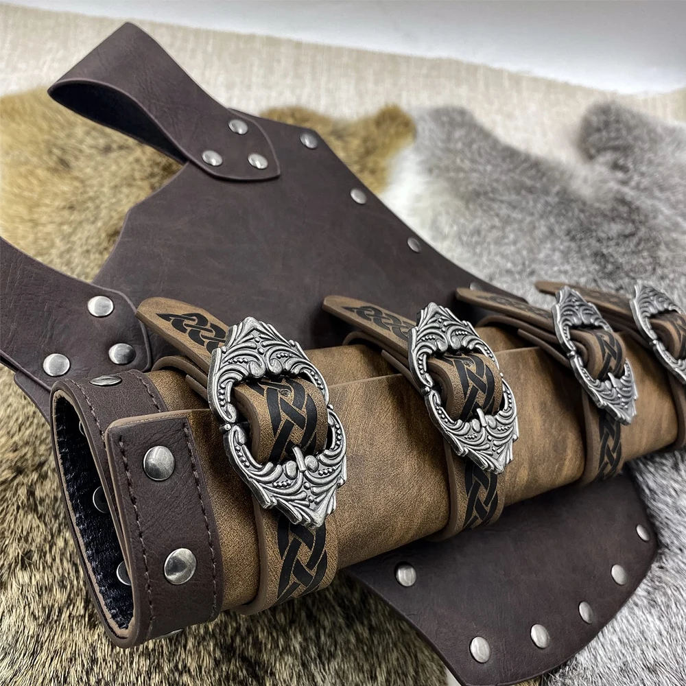 Funda de espada medieval en piel sintética estilo vintage para LARP - imagen 5