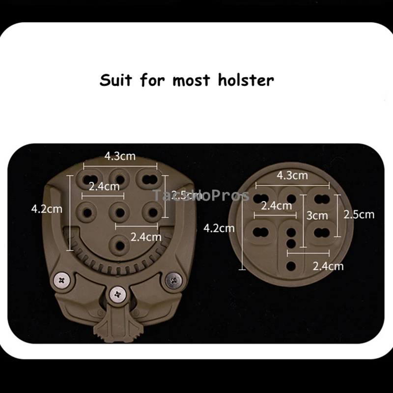 Funda táctica de pistola MOLLE modular con clips y adaptador - imagen 4