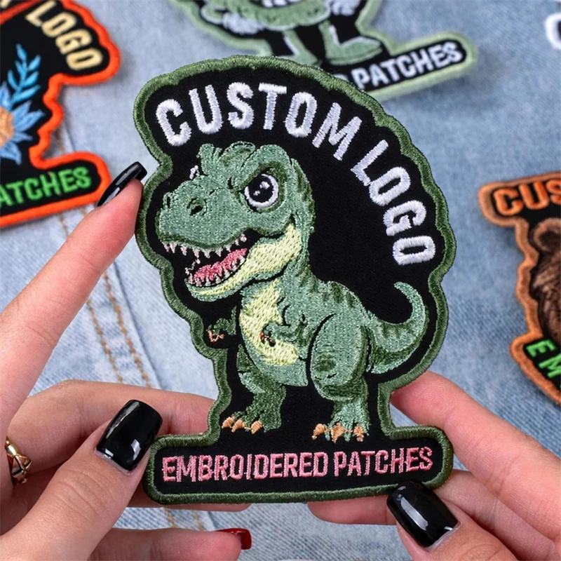 Parche bordado logo personalizado para coser, planchar y velcro - imagen 3