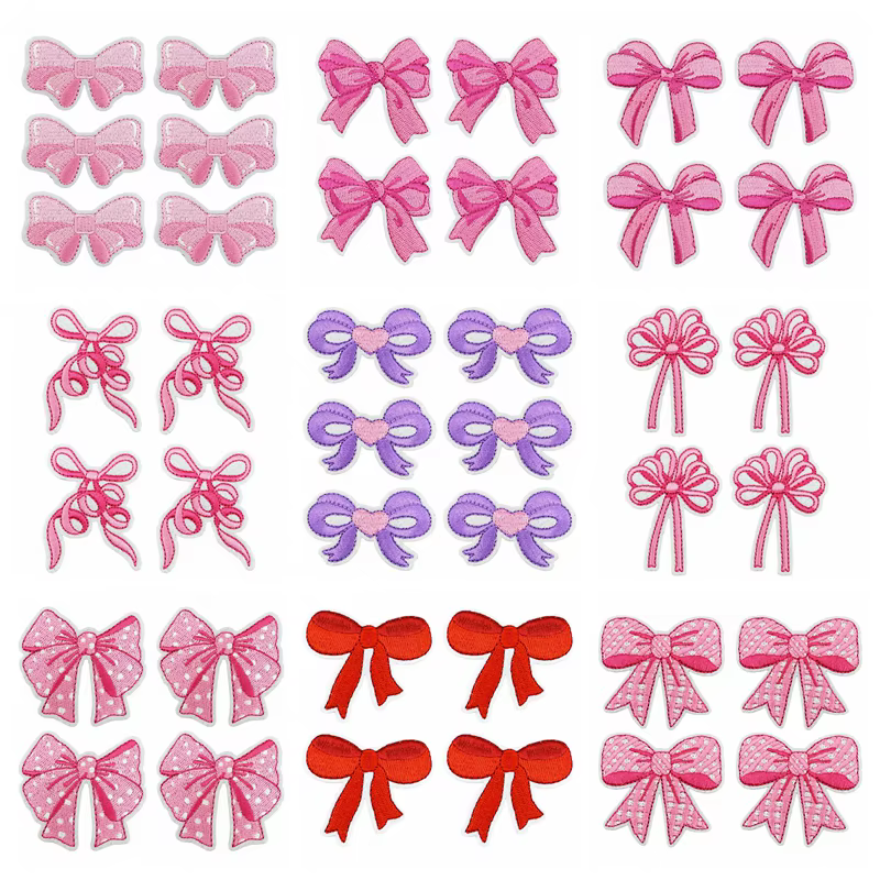 Pajaritas bordadas rosa, opción para plancha y costura
