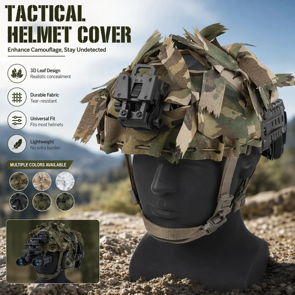 Funda de casco táctica camuflaje con corte láser 3D universal - imagen 5