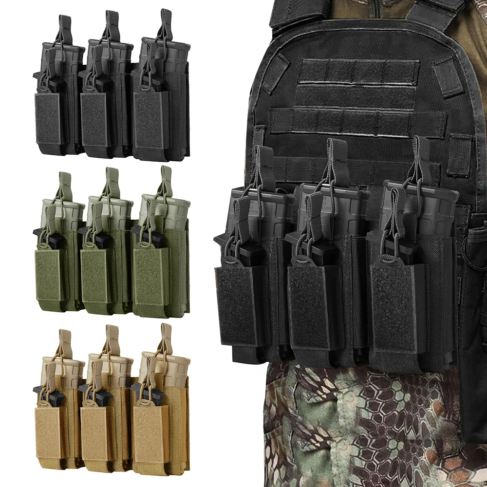 Bolsa táctica triple mag vista frontal