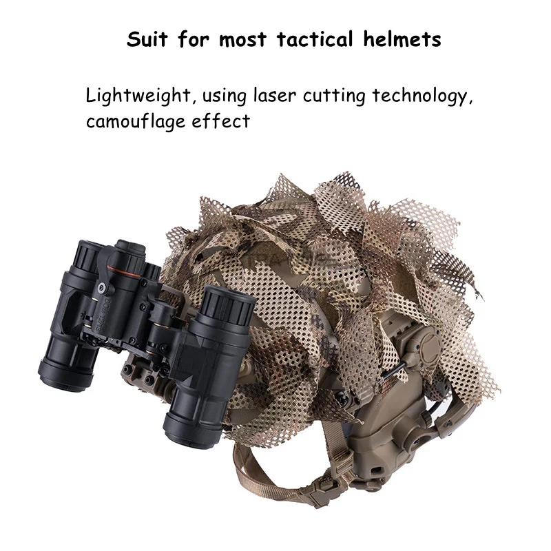 CS Funda casco airsoft camuflaje 3D cortado láser ligera - imagen 4