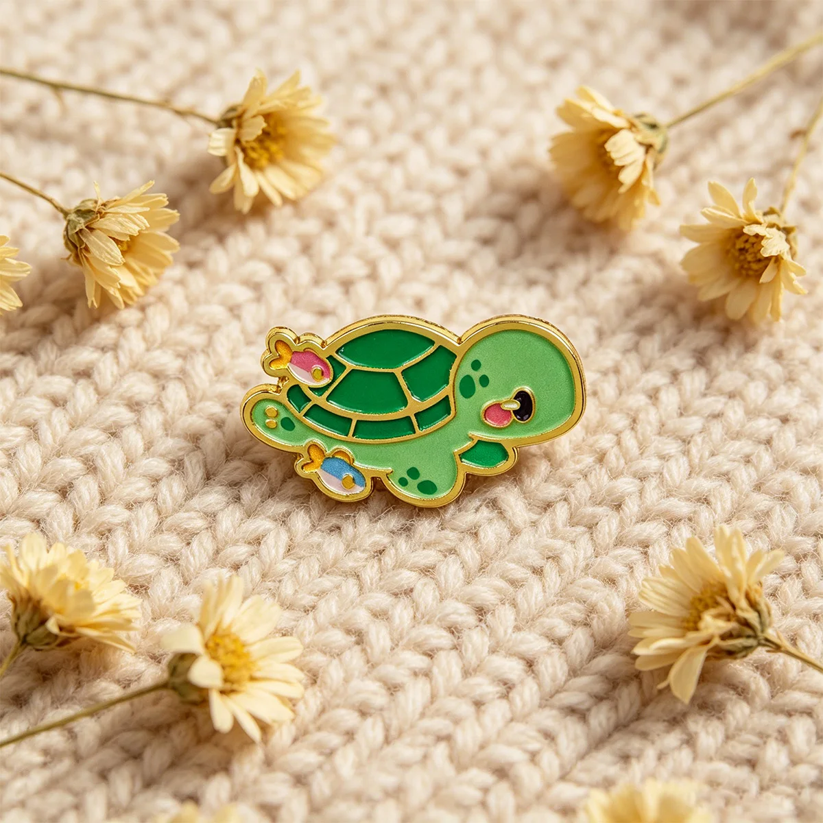 Pin esmaltado de tortuga marina – Broche para mochila, gorra o ropa - imagen 5