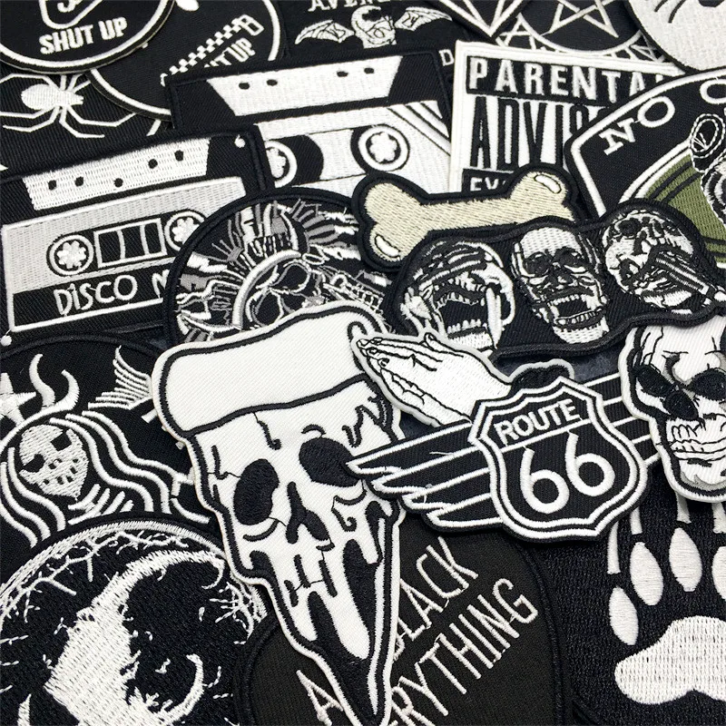 Parche punk bordado termoadhesivo para chaqueta vaquera - imagen 4