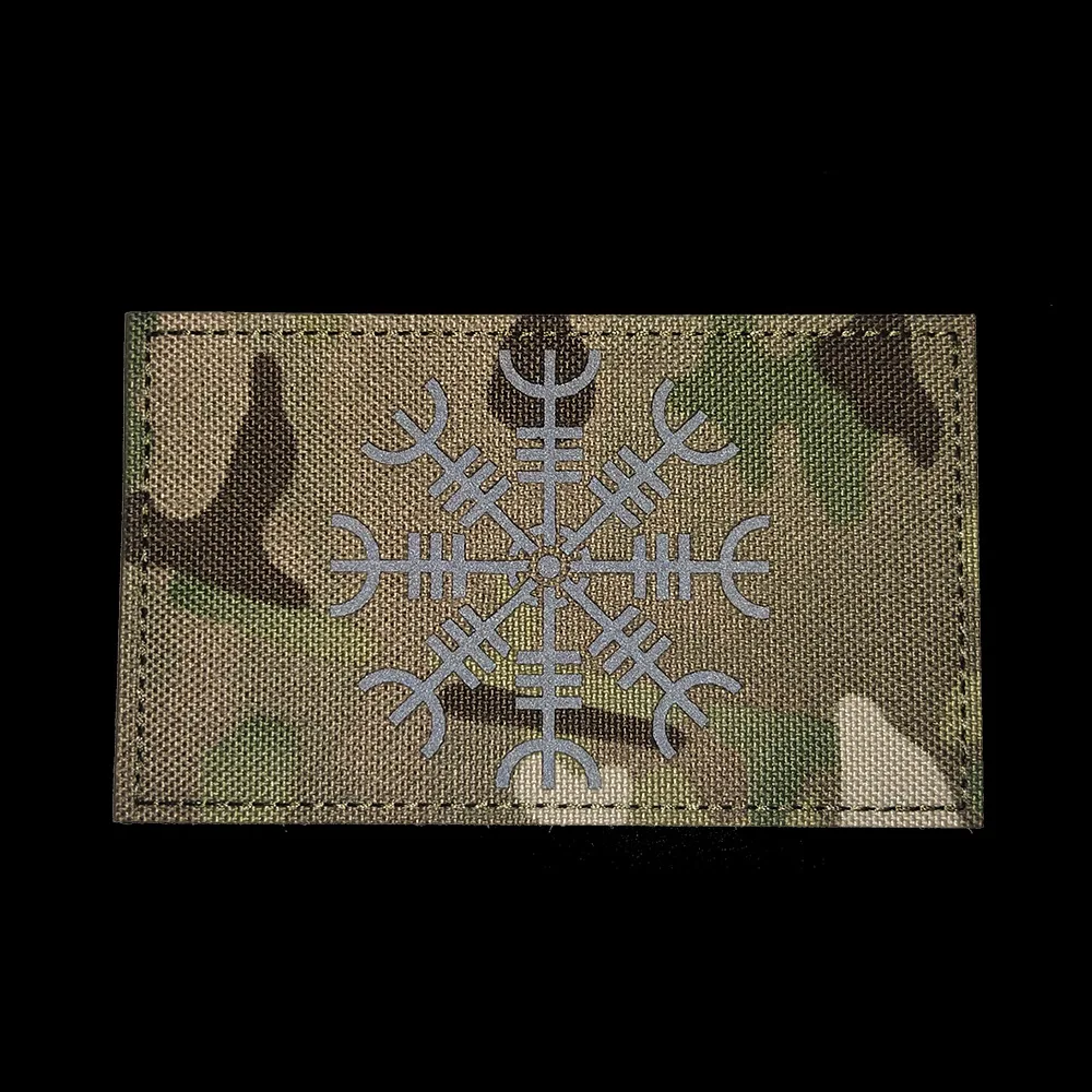 Parche brújula reflectante táctico velcro bordado – Militar outdoor - imagen 5