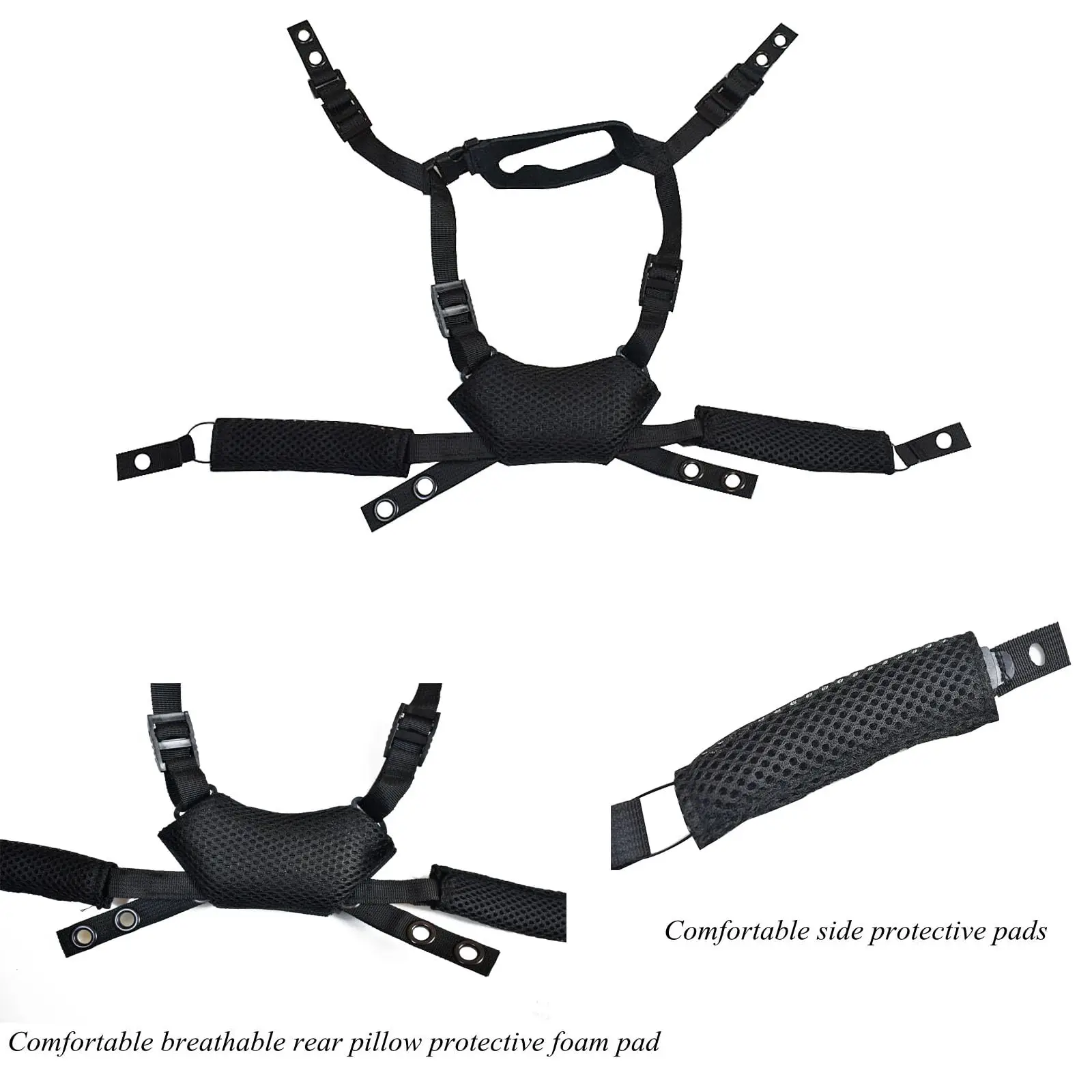 Sistema acolchado casco táctico – Suspensión Dial ajustable con correa barbilla - imagen 5