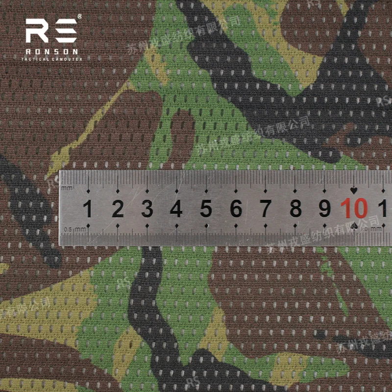 Tela de malla elástica camuflaje DPM británico para máscara táctica - imagen 5