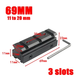 Adaptador cola de milano Picatinny riel elevador perfil bajo