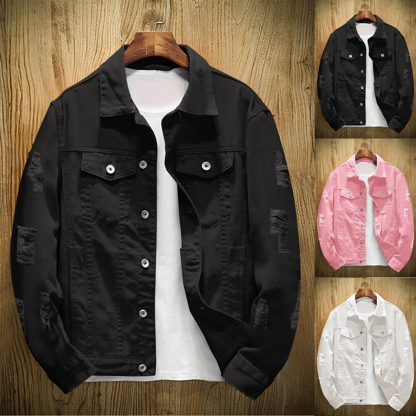 Chaqueta vaquera con solapa y hebilla