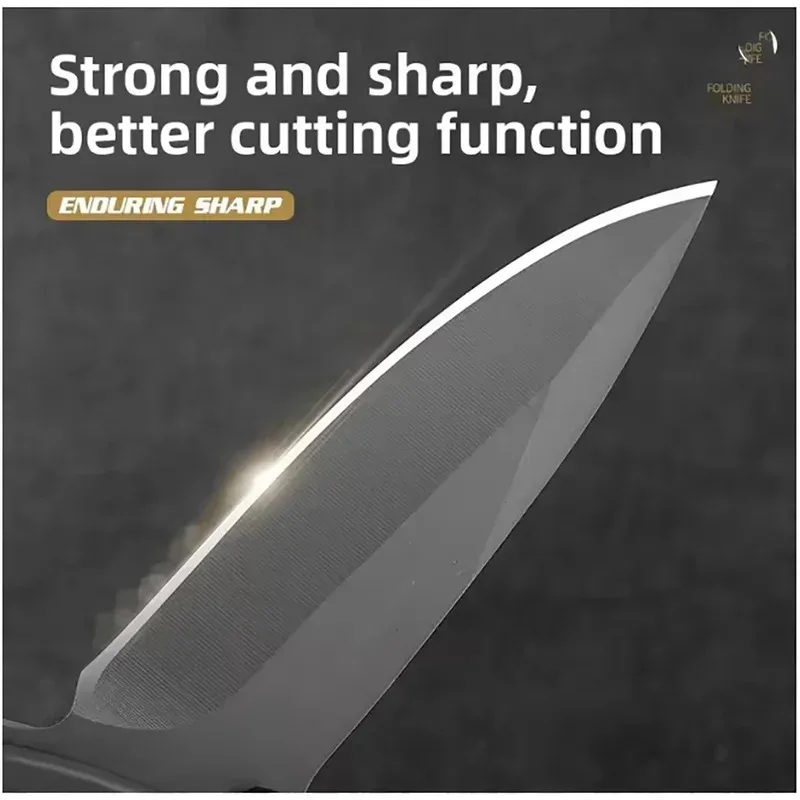 Cuchillo plegable táctico EDC para supervivencia y camping