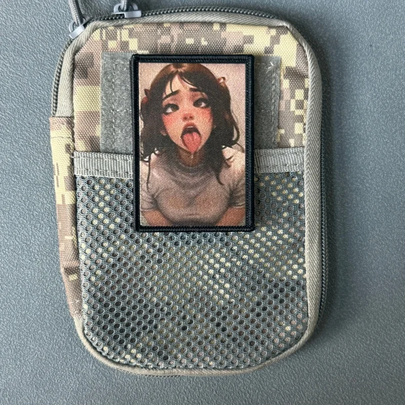 Parche táctico anime de insignia moral con velcro, mochila y brazalete
