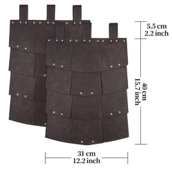 Armadura medieval de piel sintética doble cara para muslo