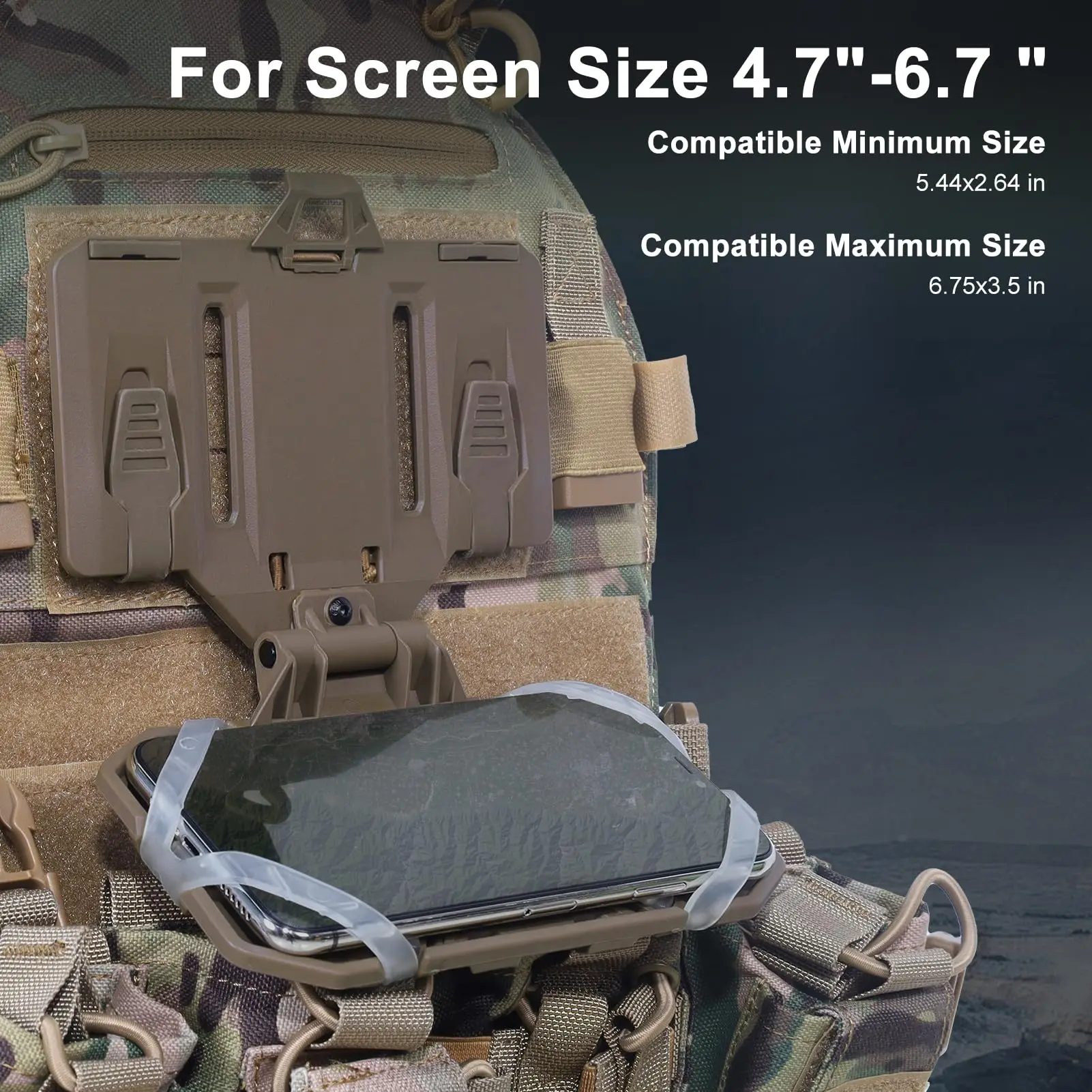 Soporte táctico MOLLE universal para teléfono en pecho Airsoft - imagen 2