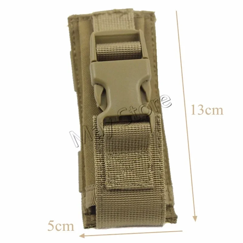 Funda táctica MOLLE para cargador 9mm, cuchillo y linterna - imagen 3