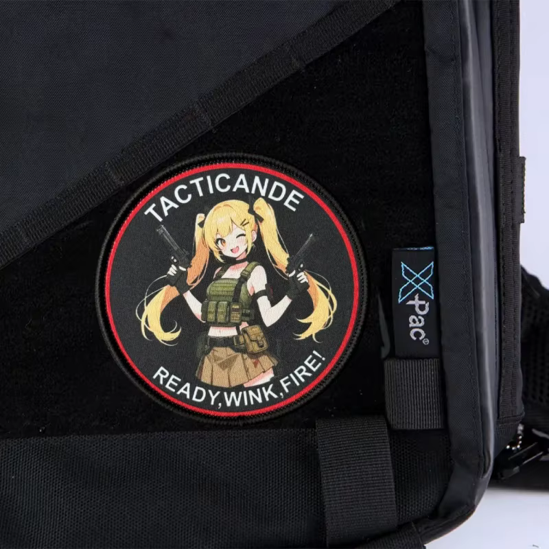 Parche táctico anime chica impreso con gancho y bucle para ropa - imagen 5