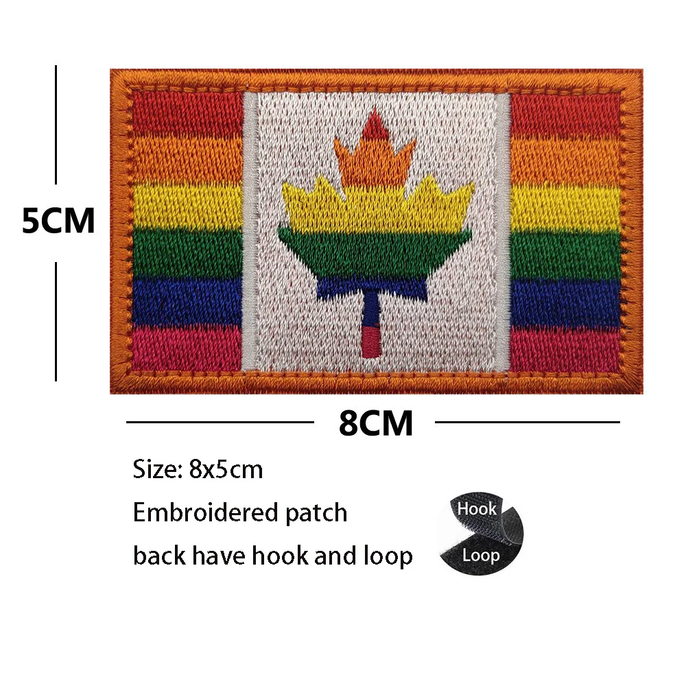 Parche bordado bandera para mochila táctica con brazalete - imagen 5