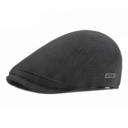 Gorra vendedor de periódicos vintage Gatsby cálida tejido espiga