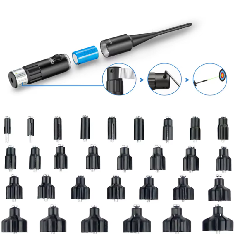 Kit láser bore sight para mira 12GA con 32 adaptadores ON/OFF - imagen 5