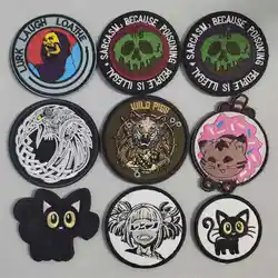 Parche bordado gato Donut con velcro – insignia moral táctica